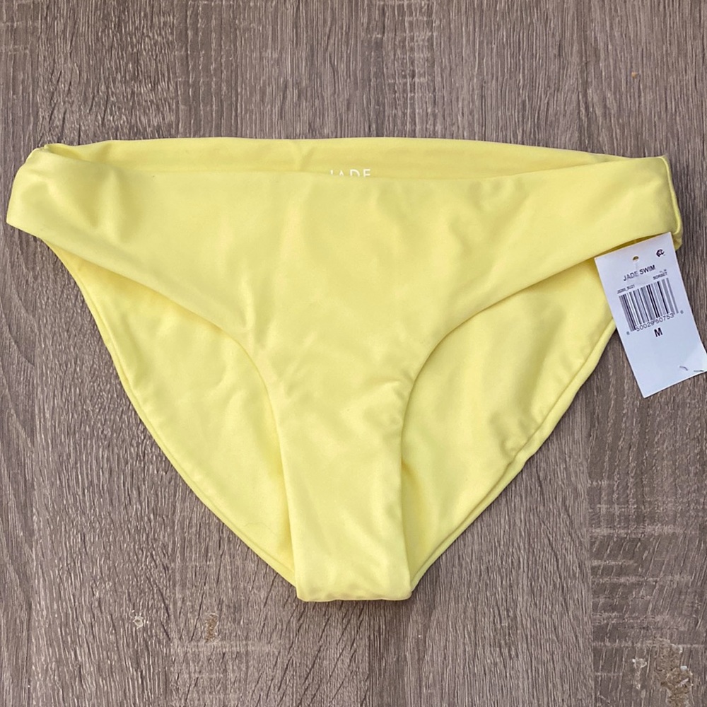 JADE swim Womens Yellow Solid Swim Bottom Separates Swimsuit NWT